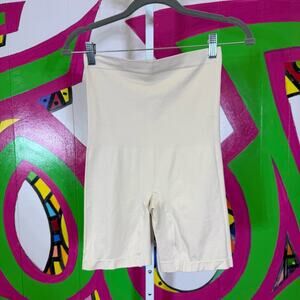 Cream High-Waisted Shapewear Shorts. Size M/L. In pristine condition!